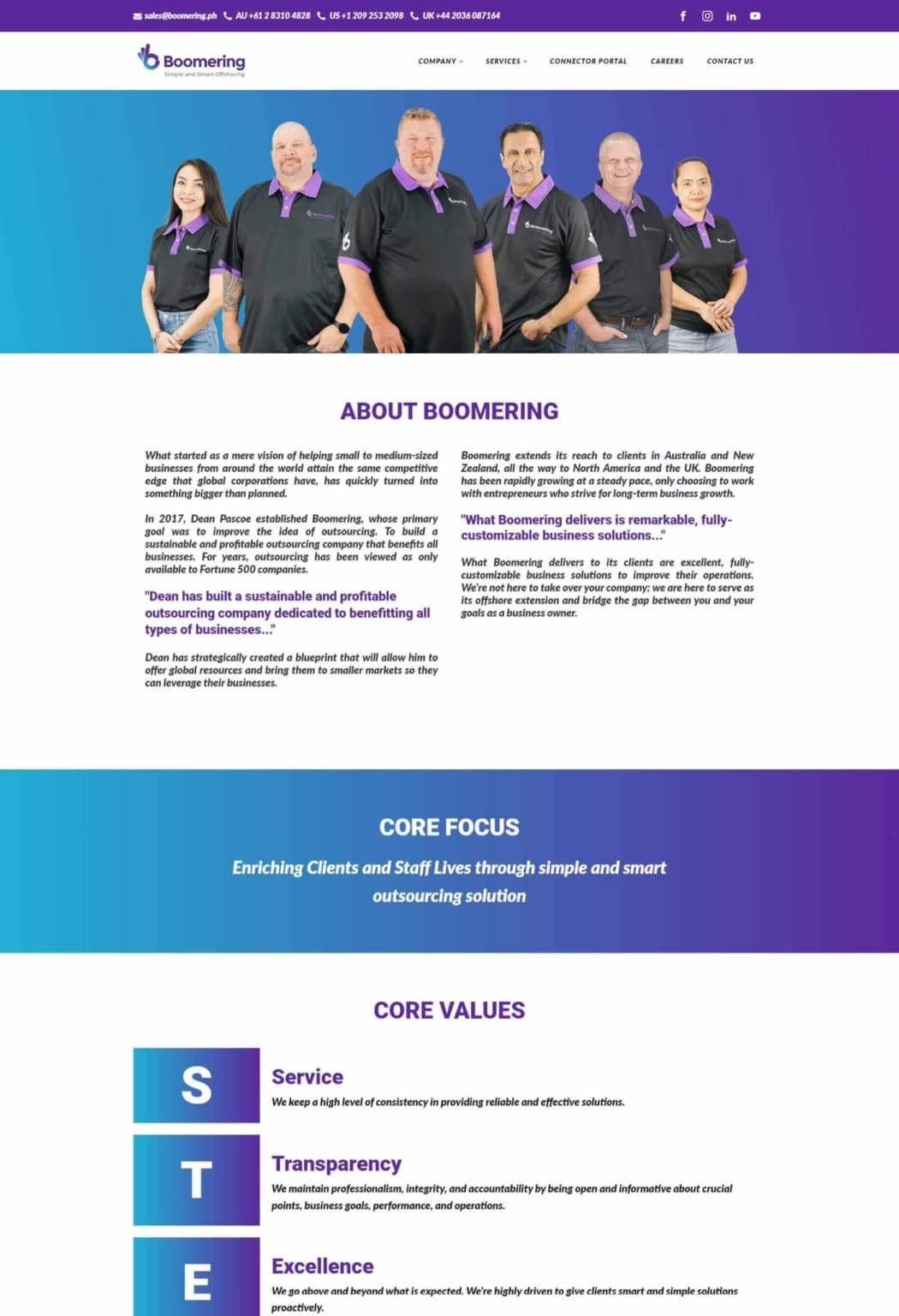 Our latest website development project is live! We've created a stunning, user-friendly website that's sure to impress. Explore it now! - Boomering inc. created by Web Specialist Wizard