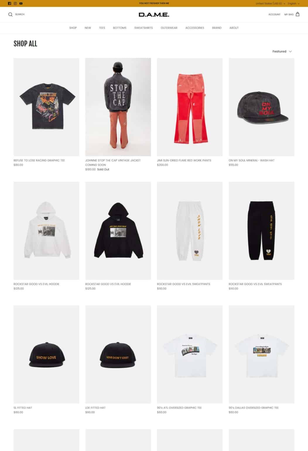 We're thrilled to unveil our completed website development project. It's sleek, modern, and designed for success. Explore it today - DAMEAPPAREL clothing, hats, cap, sweatshirt.
